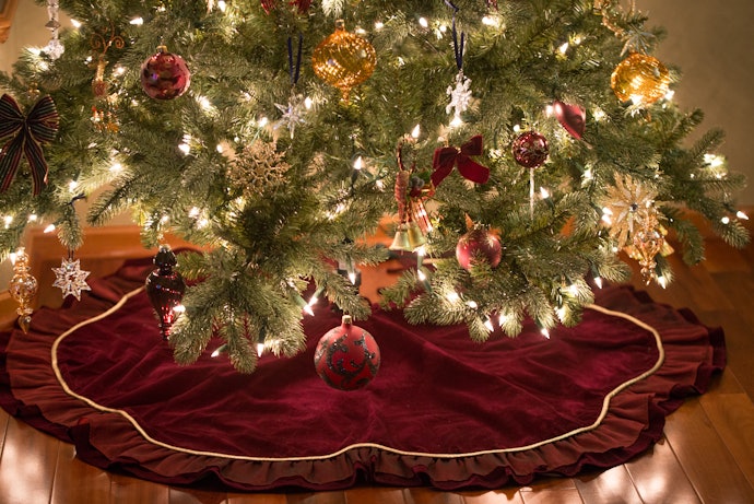 Árvore De Natal Decorada Vermelho Com Juta 60cm - Art Home Decoração