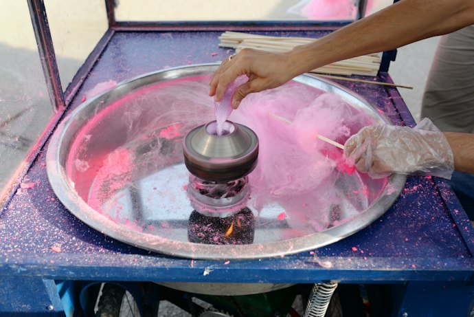 Escolha uma Máquina de Algodão Doce com Capacidade, de Pelo Menos, 400 g de Açúcar