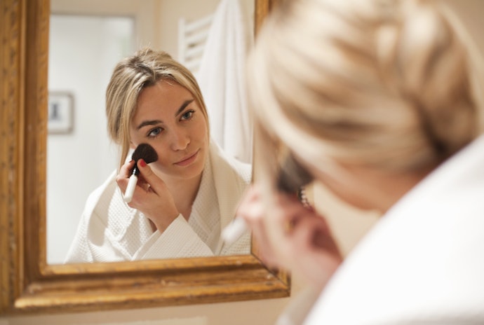 Procure Saber a Fixação do Blush Pêssego
