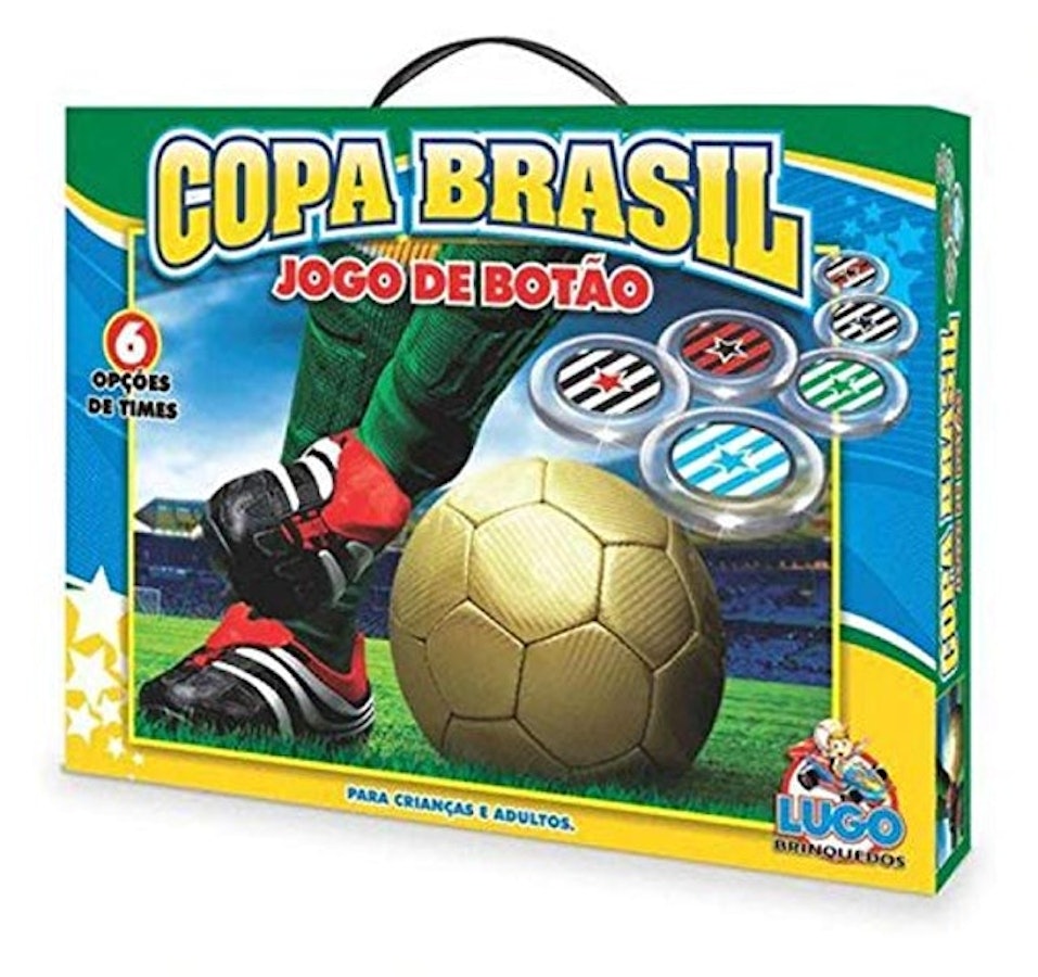 Kit Mesa Campo Futebol + Jogo de Botão 2 Times Copa Brasil na