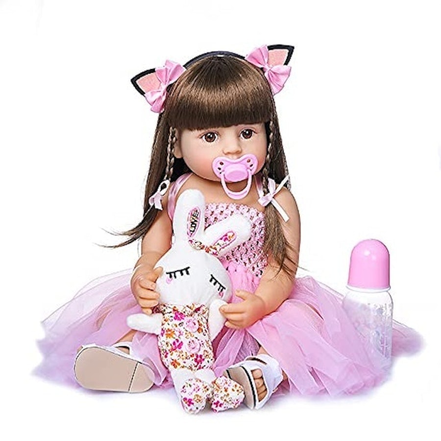 Boneca Bebê Reborn Silicone Menina Brastoy Original Pode Tomar Banho (Rafa  48cm) : : Brinquedos e Jogos
