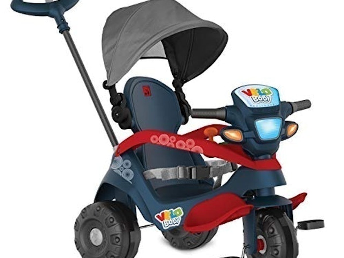 Motoca Triciclo Infantil Velo Baby com Empurrador - Bandeirante +