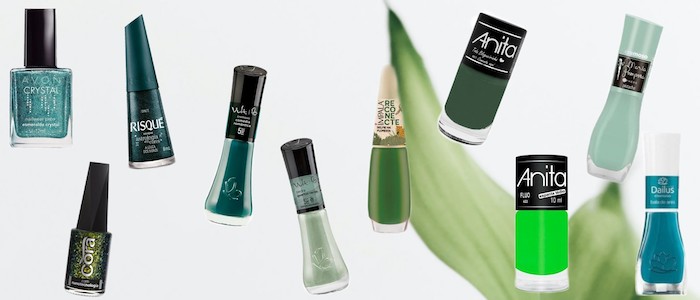Esmalte Verde: 10 Sugestões com Tonalidades e Efeitos Diferentes