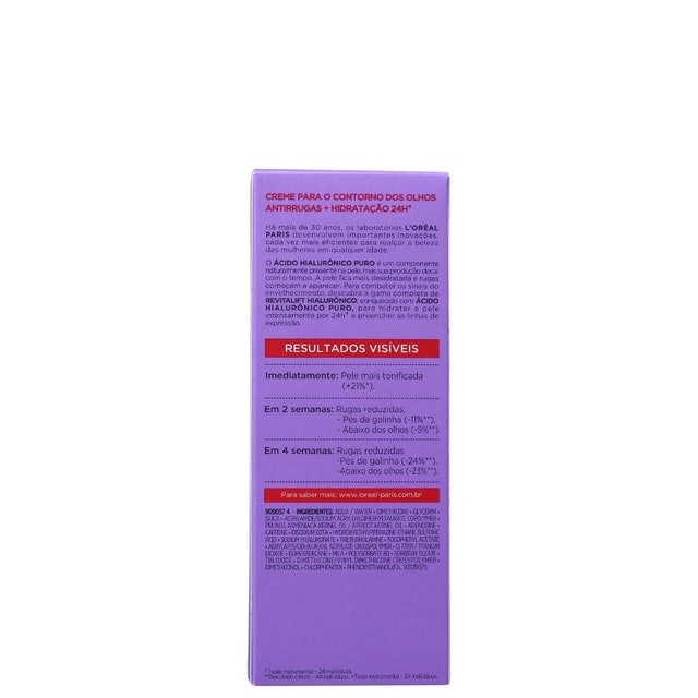 L'OREAL Revitalift Hialurônico Olhos Translation missing: pt-BR.activerecord.decorators.item_part_image/alt