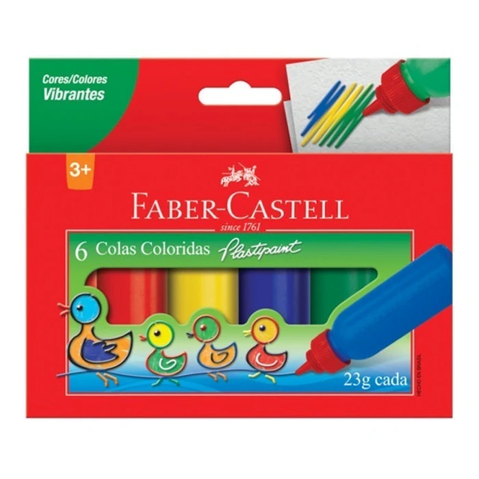 FABER CASTELL Cola Colorida 6 Cores Translation missing: pt-BR.activerecord.decorators.item_part_image/alt