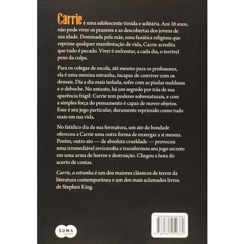 STEPHEN KING Carrie, A Estranha Translation missing: pt-BR.activerecord.decorators.item_part_image/alt