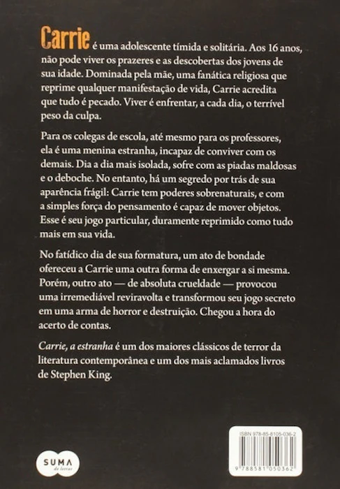 STEPHEN KING Carrie, A Estranha Translation missing: pt-BR.activerecord.decorators.item_part_image/alt