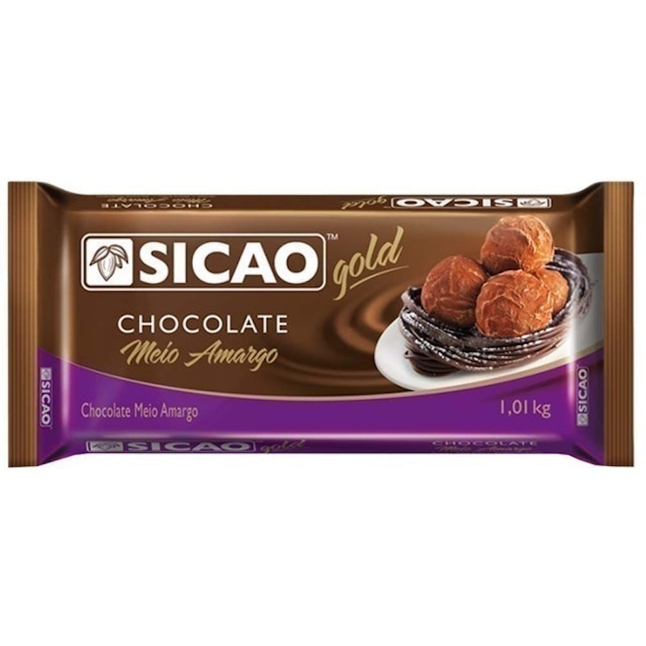 SICAO Chocolate Meio Amargo Gold em Barra 1,01Kg Translation missing: pt-BR.activerecord.decorators.item_part_image/alt