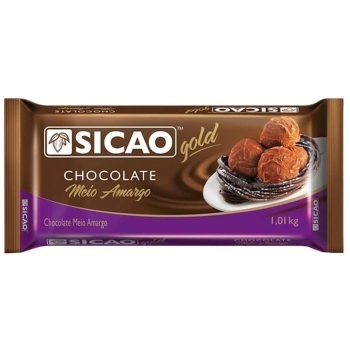 SICAO Chocolate Meio Amargo Gold em Barra 1,01Kg Translation missing: pt-BR.activerecord.decorators.item_part_image/alt