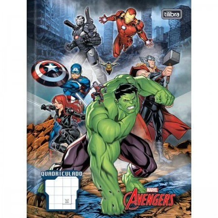 TILIBRA Caderno Brochura Quadriculado Avengers Assemble 40 Folhas Translation missing: pt-BR.activerecord.decorators.item_part_image/alt