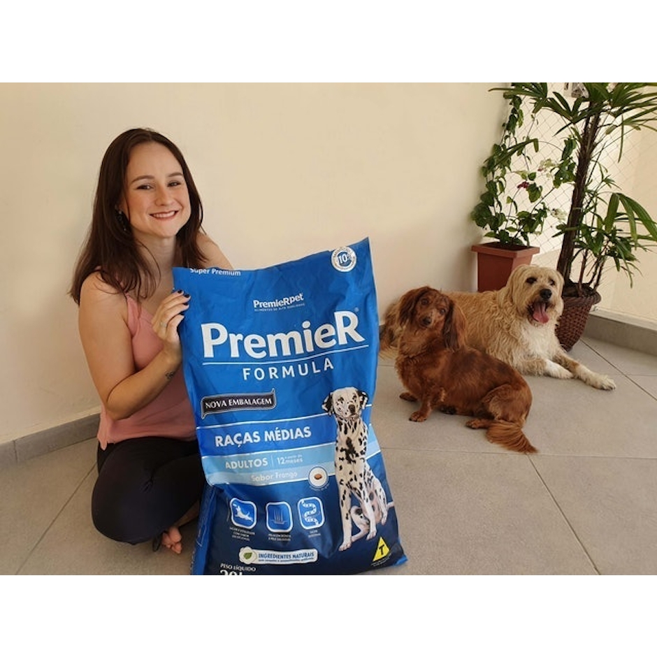 PREMIER PET Ração Premier Fórmula Cães Raças Médias 20kg Translation missing: pt-BR.activerecord.decorators.item_part_image/alt