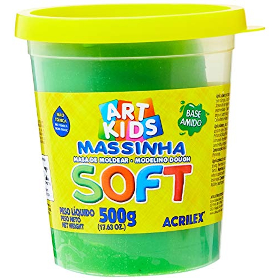 ACRILEX Massa de Modelar Soft Verde 500 g Translation missing: pt-BR.activerecord.decorators.item_part_image/alt