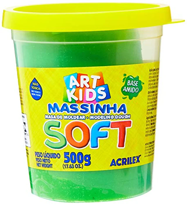 ACRILEX Massa de Modelar Soft Verde 500 g Translation missing: pt-BR.activerecord.decorators.item_part_image/alt