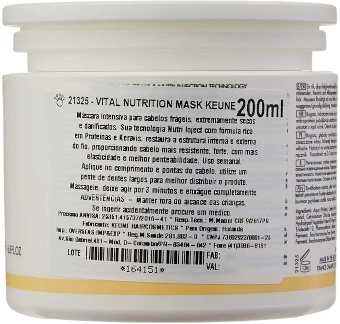 KEUNE Máscara Care Vital Nutrition Mask Translation missing: pt-BR.activerecord.decorators.item_part_image/alt