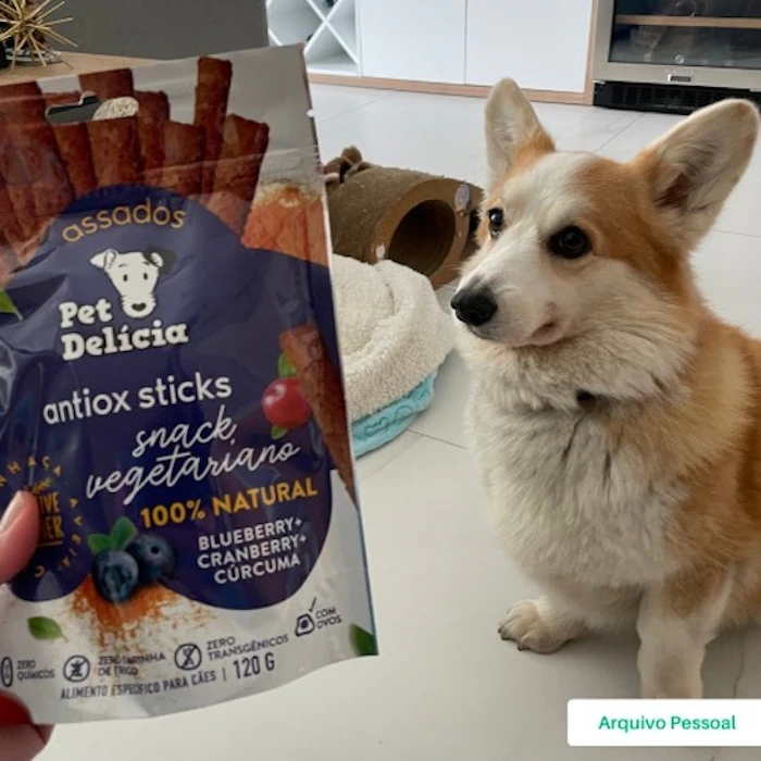 Pet Delícia Snack Antiox Natural Sabor Blueberry, Cranberry e Cúrcuma Translation missing: pt-BR.activerecord.decorators.item_part_image/alt