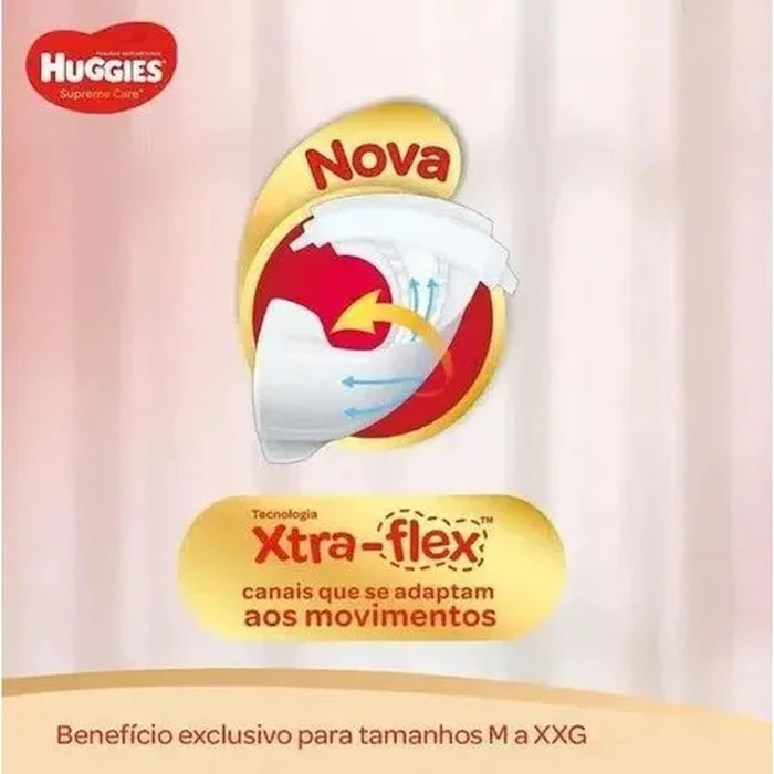 HUGGIES Fralda Huggies Supreme Care Xtra-Flex Translation missing: pt-BR.activerecord.decorators.item_part_image/alt