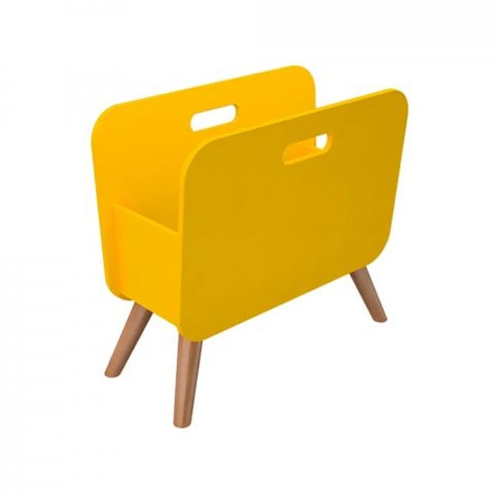 LUBRANO DECOR Revisteiro Retrô Laqueado Amarelo Translation missing: pt-BR.activerecord.decorators.item_part_image/alt