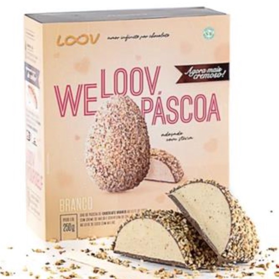 Chocolife Meio Ovo de Páscoa Vegano de Gianduia Branco 250g Translation missing: pt-BR.activerecord.decorators.item_part_image/alt