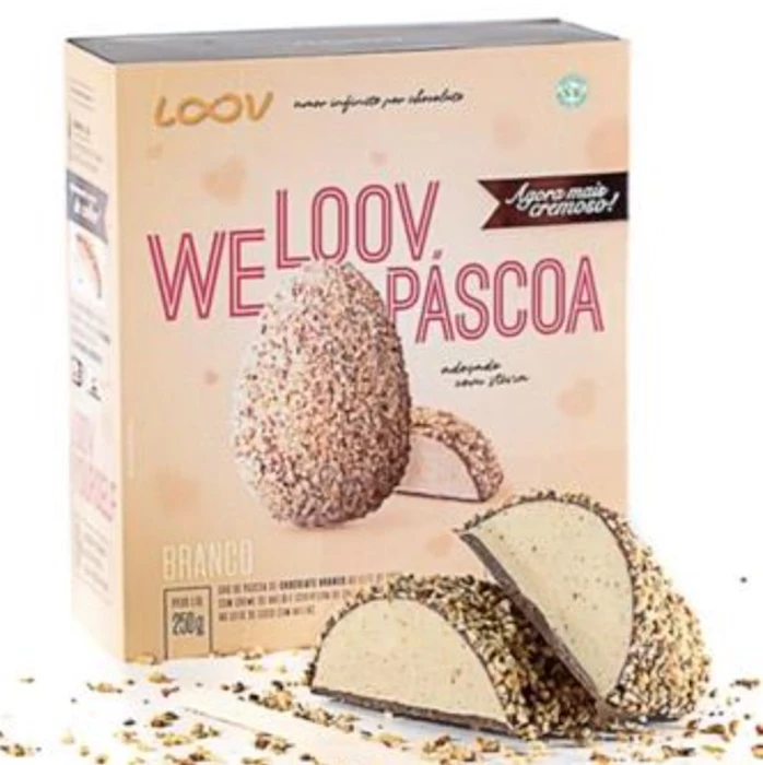 Chocolife Meio Ovo de Páscoa Vegano de Gianduia Branco 250g Translation missing: pt-BR.activerecord.decorators.item_part_image/alt
