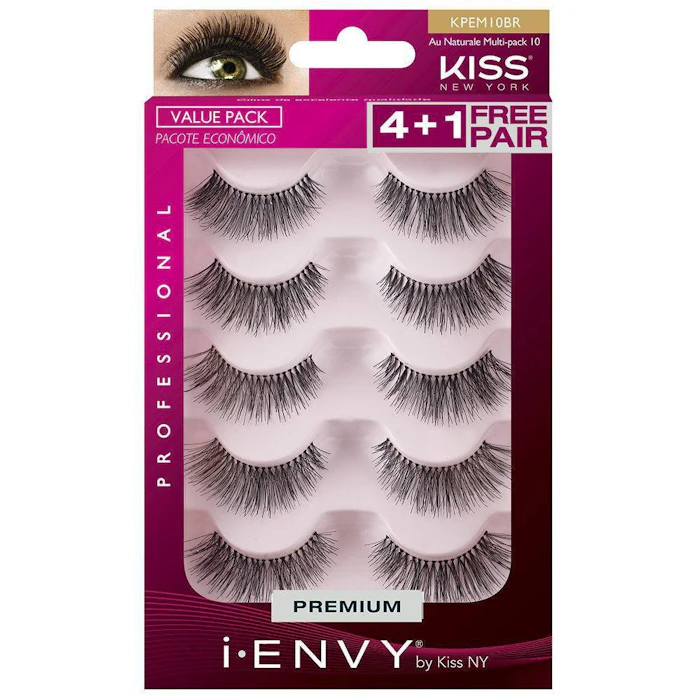 KISS NY Cílios Mult Pack Au Naturale 10 Translation missing: pt-BR.activerecord.decorators.item_part_image/alt