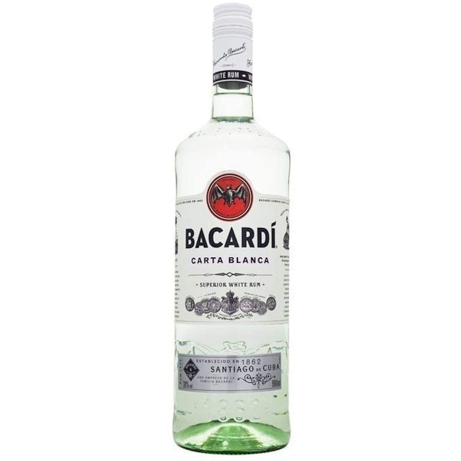 BACARDI Rum Bacardi Carta Blanca 980ml Translation missing: pt-BR.activerecord.decorators.item_part_image/alt