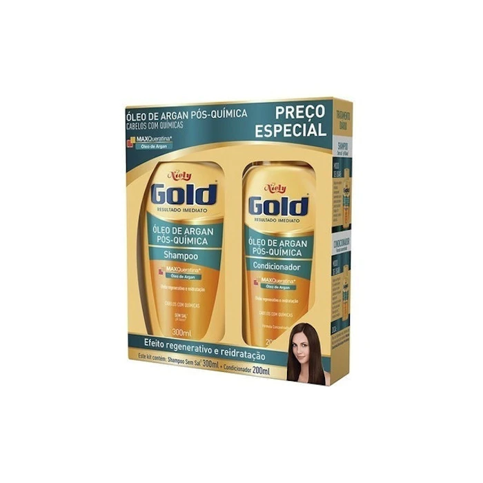 NiIELY GOLD Shampoo e Condicionador Niely Argan Pós-Química Translation missing: pt-BR.activerecord.decorators.item_part_image/alt