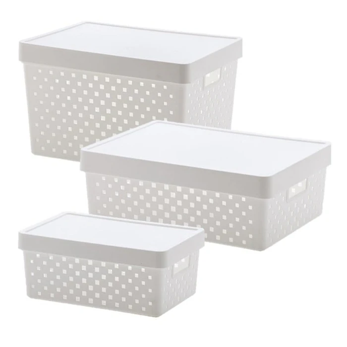PARAMOUNT Kit Cesto Organizador Armário com Tampa 3 Unidades Translation missing: pt-BR.activerecord.decorators.item_part_image/alt