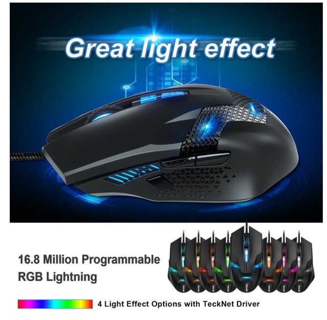 TECKNET Mouse Gamer 8 Botões Translation missing: pt-BR.activerecord.decorators.item_part_image/alt