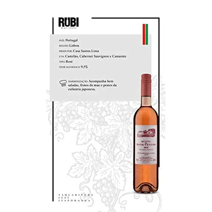 CASA SANTOS LIMA Vinho Quinta de Bons-Ventos Rosé Translation missing: pt-BR.activerecord.decorators.item_part_image/alt