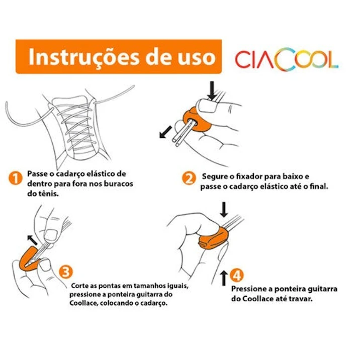 Cadarço de Elástico Cool Lace Translation missing: pt-BR.activerecord.decorators.item_part_image/alt