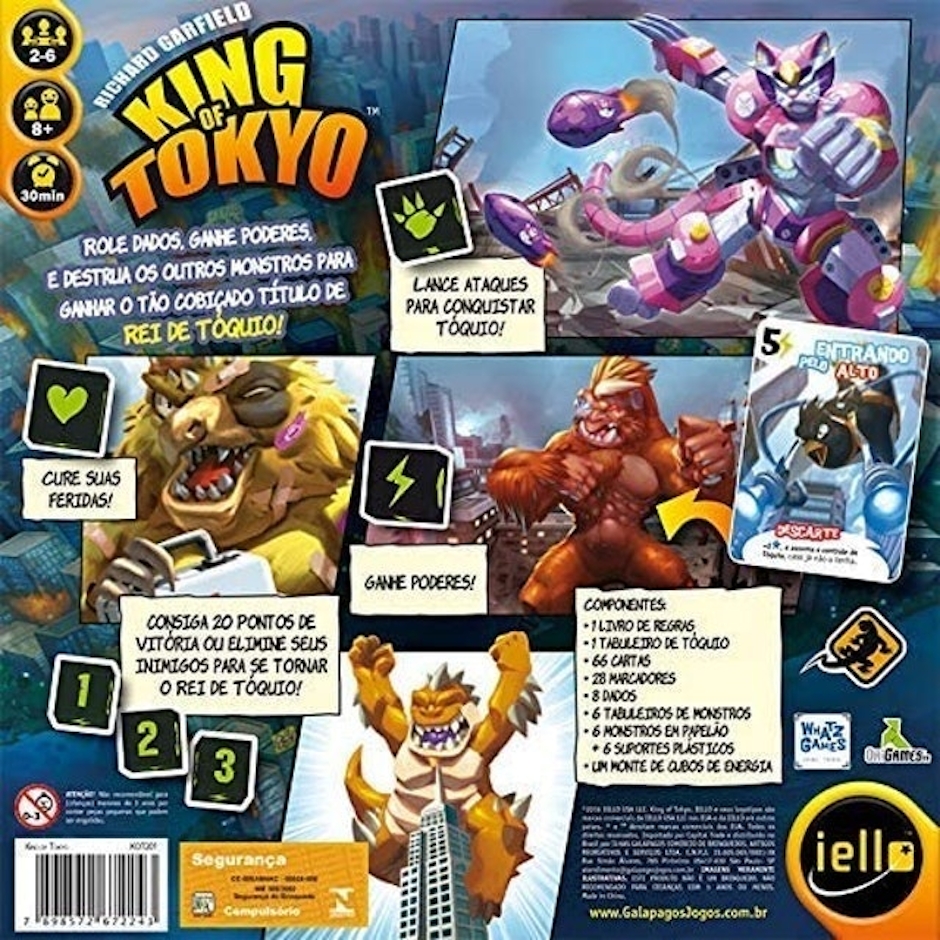 JOGO DE TABULEIRO King Of Tokyo - 2ª Edição Translation missing: pt-BR.activerecord.decorators.item_part_image/alt