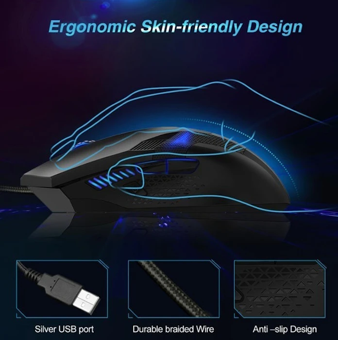 TECKNET Mouse Gamer 8 Botões Translation missing: pt-BR.activerecord.decorators.item_part_image/alt