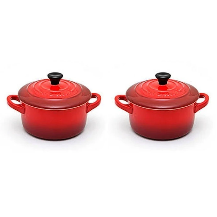 LE CREUSET Mini Cocotte Jogo 2 Peças Vermelho 10cm Translation missing: pt-BR.activerecord.decorators.item_part_image/alt