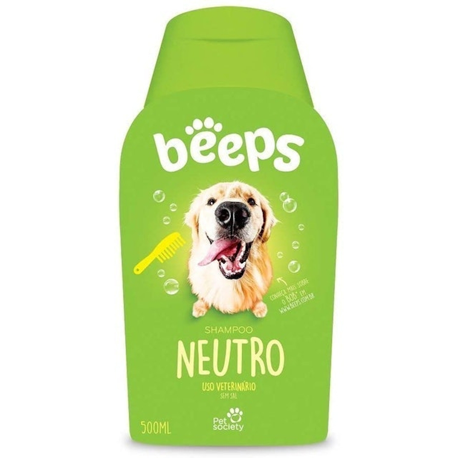 PET SOCIETY Shampoo Cães e Gatos Linha Beeps Neutro 500ml Translation missing: pt-BR.activerecord.decorators.item_part_image/alt
