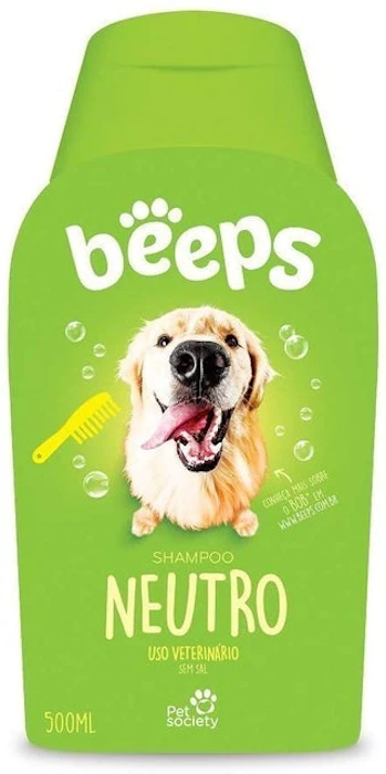 PET SOCIETY Shampoo Cães e Gatos Linha Beeps Neutro 500ml Translation missing: pt-BR.activerecord.decorators.item_part_image/alt