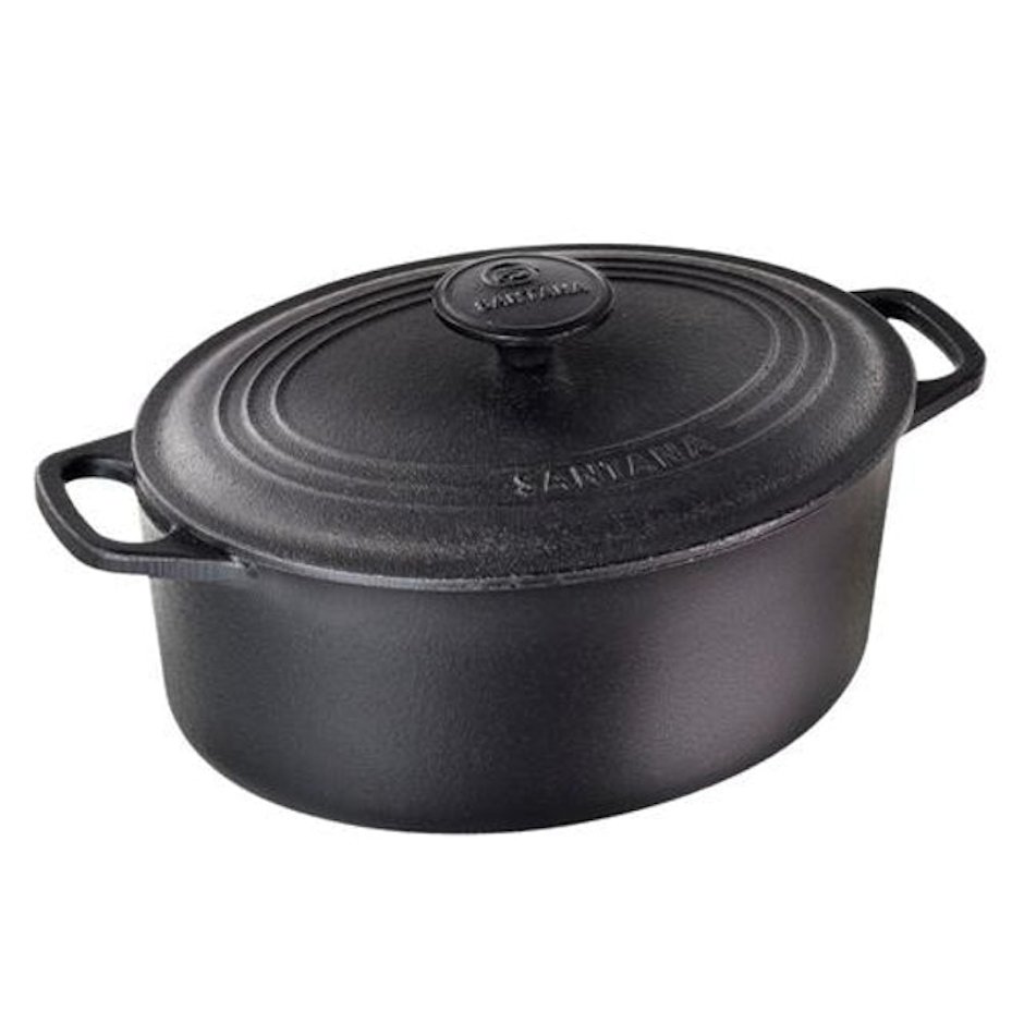 SANTANA Caçarola Oval 2,5 L Ferro Fundido com Tampa Translation missing: pt-BR.activerecord.decorators.item_part_image/alt
