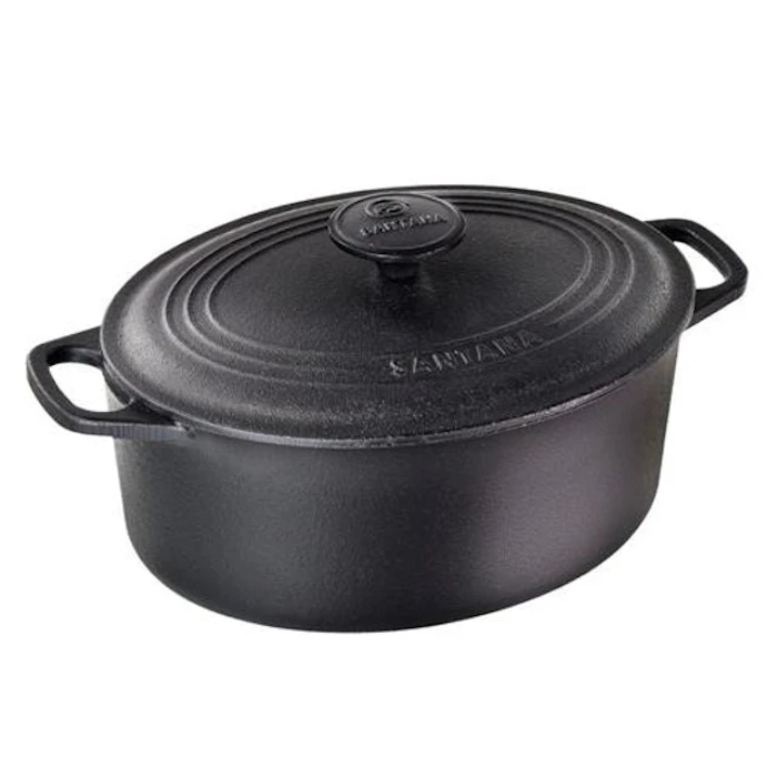 SANTANA Caçarola Oval 2,5 L Ferro Fundido com Tampa Translation missing: pt-BR.activerecord.decorators.item_part_image/alt