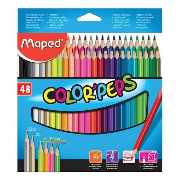 MAPED Lápis de Cor 48 Cores Triangular Translation missing: pt-BR.activerecord.decorators.item_part_image/alt