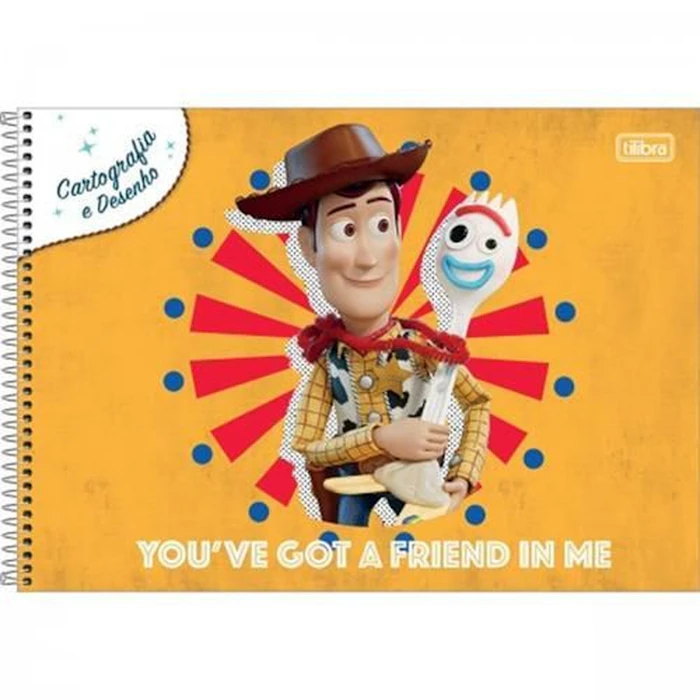 TILIBRA Caderno Cartografia e Desenho Capa Dura Toy Story 80 Folhas Translation missing: pt-BR.activerecord.decorators.item_part_image/alt