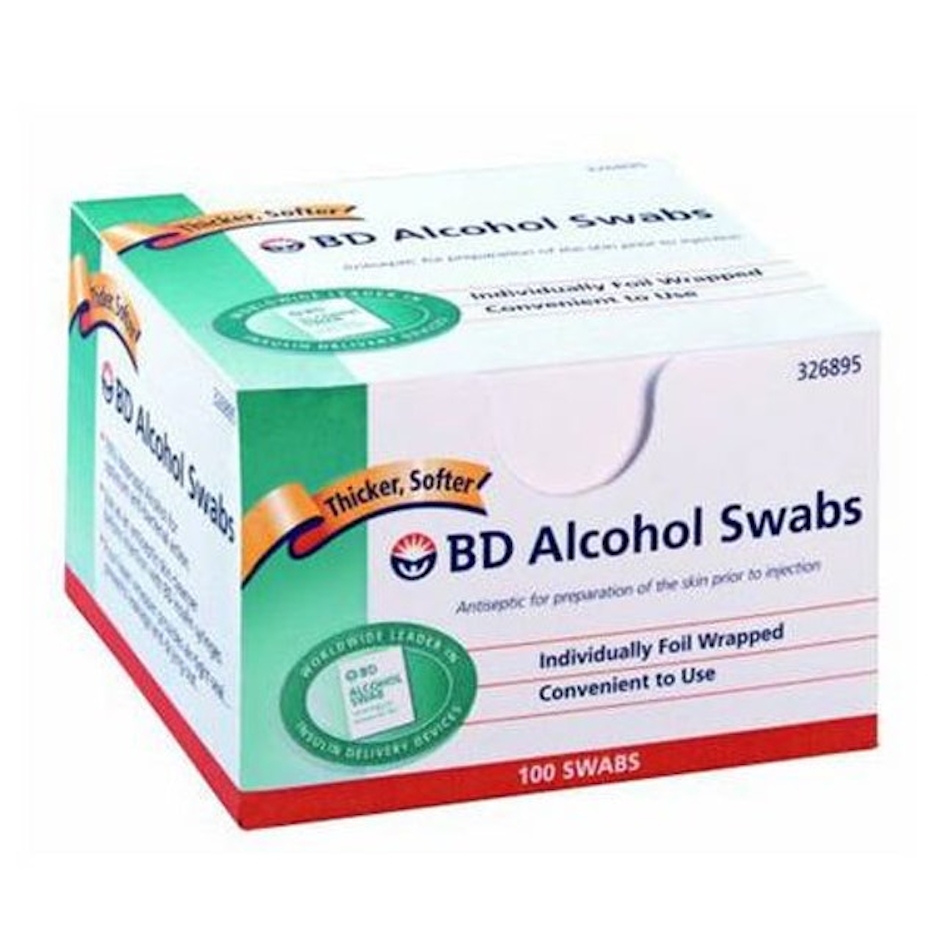 BD Alcohol Swabs Sachê Translation missing: pt-BR.activerecord.decorators.item_part_image/alt