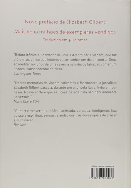 ELIZABETH GILBERT Comer, Rezar, Amar Translation missing: pt-BR.activerecord.decorators.item_part_image/alt