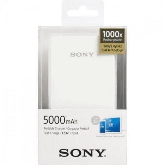 SONY Carregador Portátil Usb 5000 Mah Translation missing: pt-BR.activerecord.decorators.item_part_image/alt
