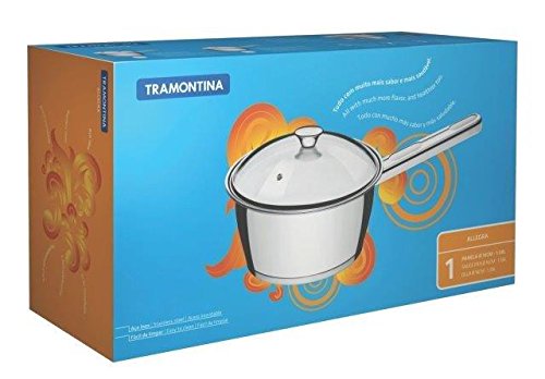 TRAMONTINA Panela com Fundo Triplo e Tampa de Vidro Inox 20 Cm Translation missing: pt-BR.activerecord.decorators.item_part_image/alt