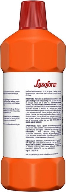 LYSOFORM Desinfetante Bactericida Original 1l Translation missing: pt-BR.activerecord.decorators.item_part_image/alt