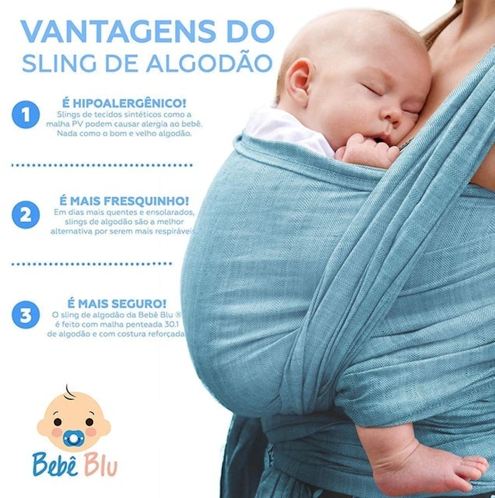WRAP SLING CO. Sling Bebê Canguru Wrap Translation missing: pt-BR.activerecord.decorators.item_part_image/alt