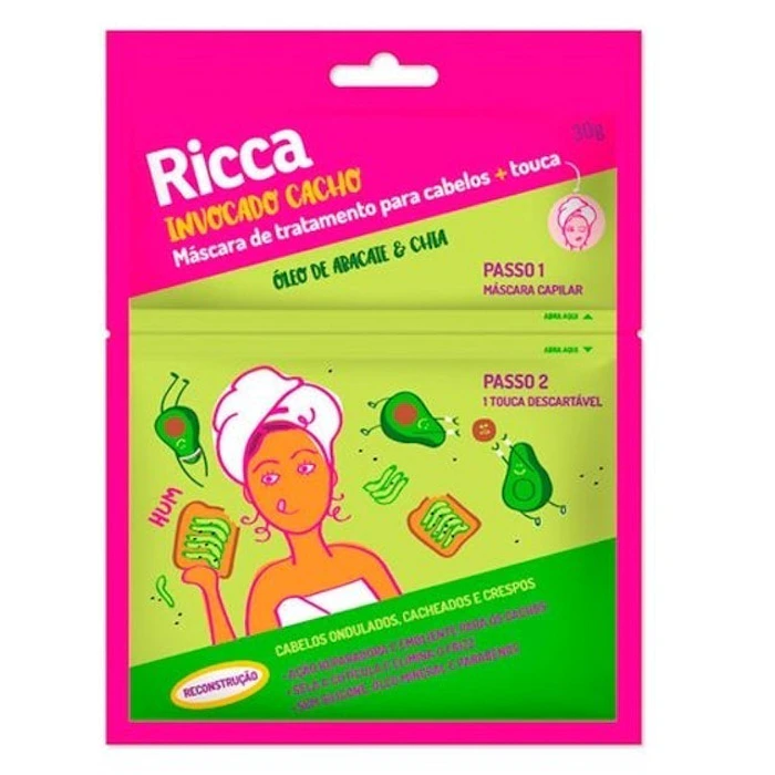 RICCA Máscara Capilar Invocado Cacho Reconstrução Translation missing: pt-BR.activerecord.decorators.item_part_image/alt