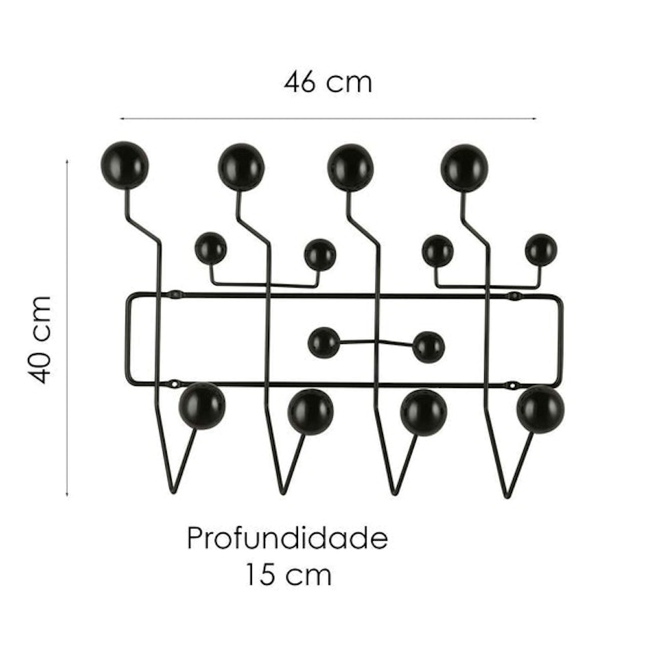 Cabideiro Charles Eames Preto Translation missing: pt-BR.activerecord.decorators.item_part_image/alt