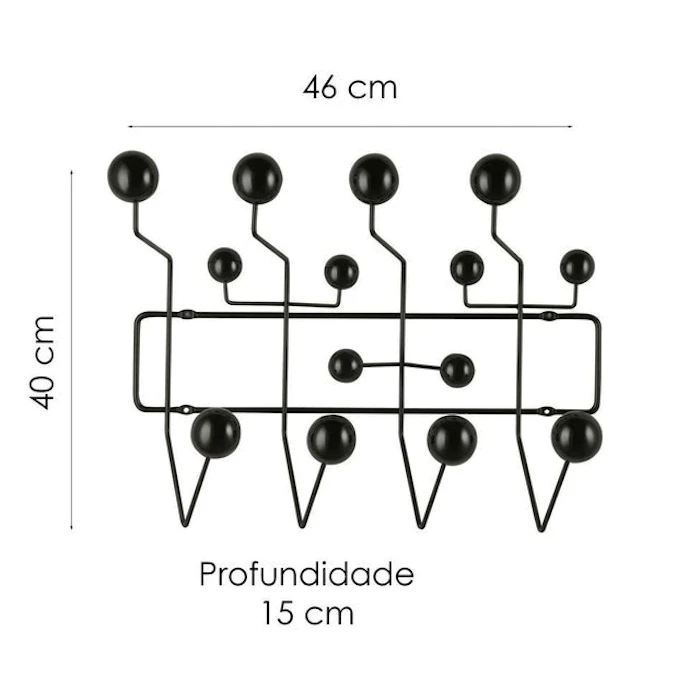 Cabideiro Charles Eames Preto Translation missing: pt-BR.activerecord.decorators.item_part_image/alt