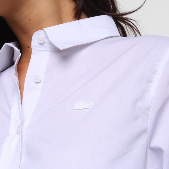 LACOSTE Camisa Branca de Botões Feminina Translation missing: pt-BR.activerecord.decorators.item_part_image/alt