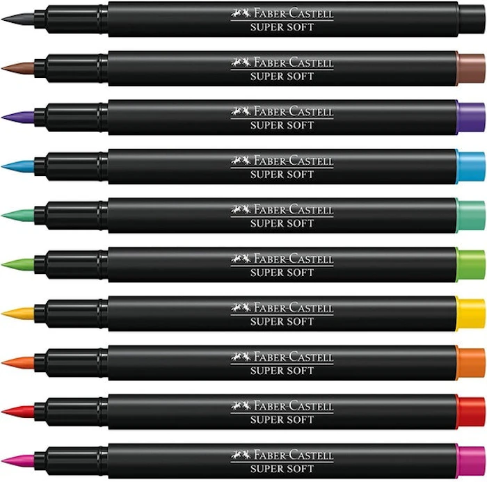 FABER-CASTELL Caneta Ponta Pincel Supersoft Brush 10 Cores Translation missing: pt-BR.activerecord.decorators.item_part_image/alt